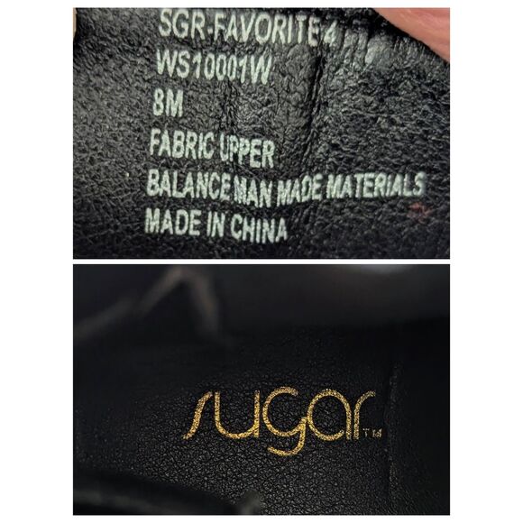 Sugar Favorite 4 plaid combat/ankle rhinestone/pearl strap boot Sz 8M - Picture 6 of 10